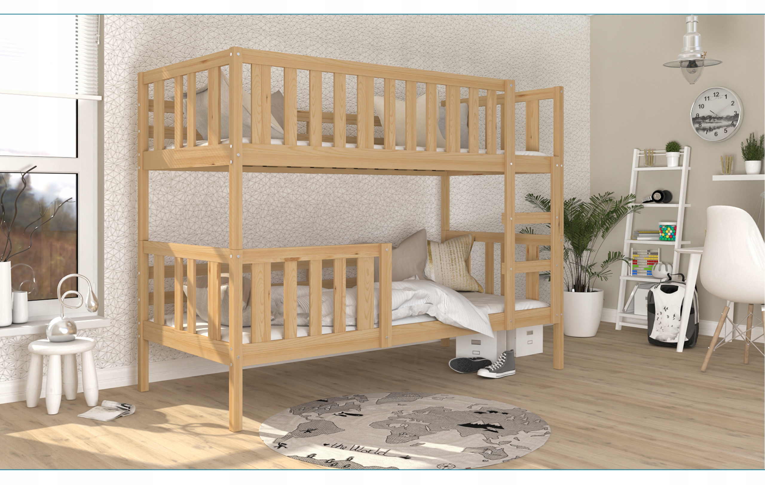 Detská poschodová posteľ NEMO 80x190 cm BOROVICE