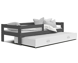 Detská posteľ HUGO P2 190x80 s prístelkou BIELA-ZELENÁ