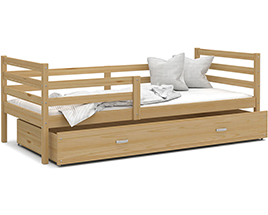 Dětská postel s přistýlkou JACEK P2 200x90 cm BÍLÁ-ZELENÁ