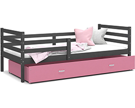 Dětská patrová postel JACEK bez šuplíku 190x80 cm ŠEDÁ