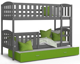 Detská poschodová posteľ KUBU 3 200x90cm BOROVICA