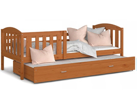Detská posteľ KUBU P2 200x90 cm BIELA-SIVÁ