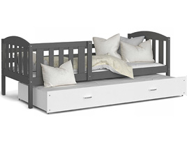 Detská posteľ KUBU P2 190x80 cm SIVÁ-MODRÁ