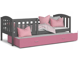Detská posteľ KUBU P2 200x90 cm BIELA-MODRÁ