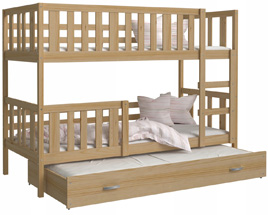 Dětská postel s přistýlkou NEMO P2 190x80 cm ŠEDÁ