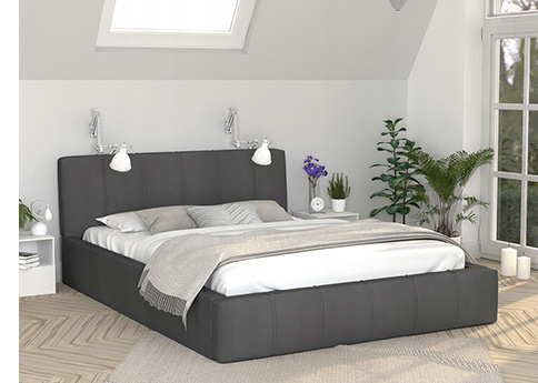 Čalouněná postel 120x200 cm EMMA Grafit s roštem