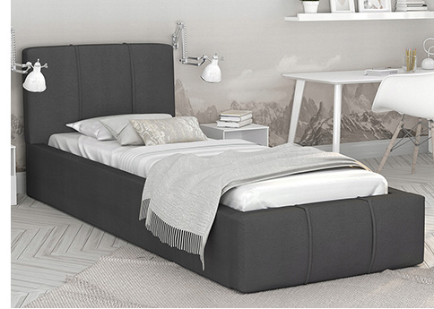 Čalouněná postel 90x200 cm EMMA Grafit s roštem