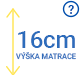 Pěnová  matrace BURGOSS MAX JERSEY 90x200 cm s HR pěnou 16cm