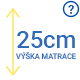 Taštičková matrace ZONE MAX 120x200 cm s kokosem 25cm