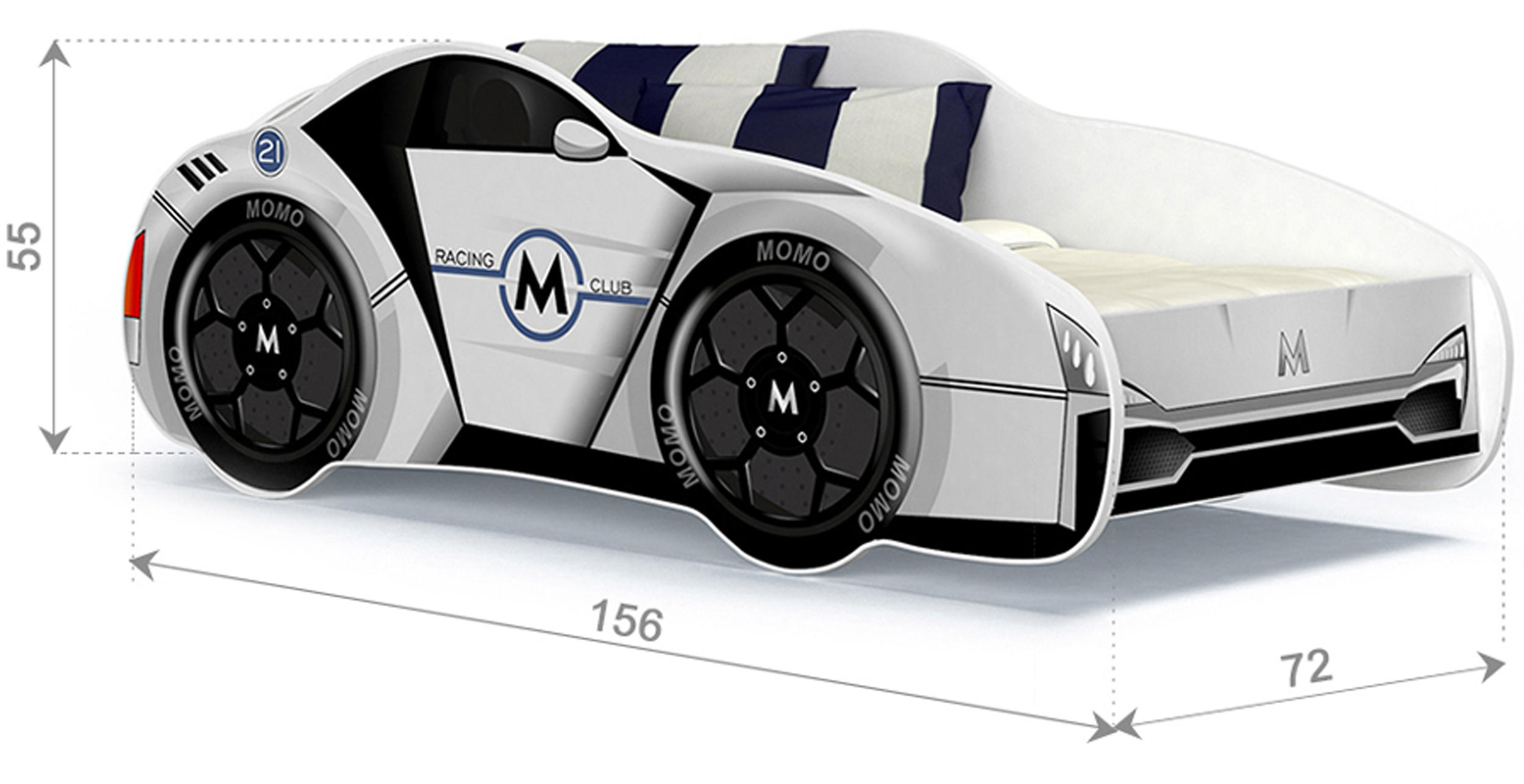 Dětská postel auto Kimi 140x70