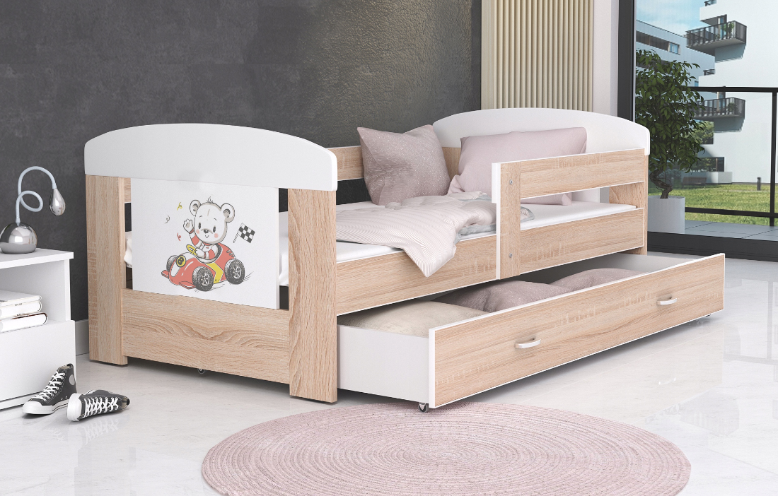 Detská posteľ 160 x 80 cm FILIP BOROVICA vzor MACKO