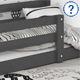 Dětská postel DOMEK MIKI 80x160 cm v bílé barvě se zabranama