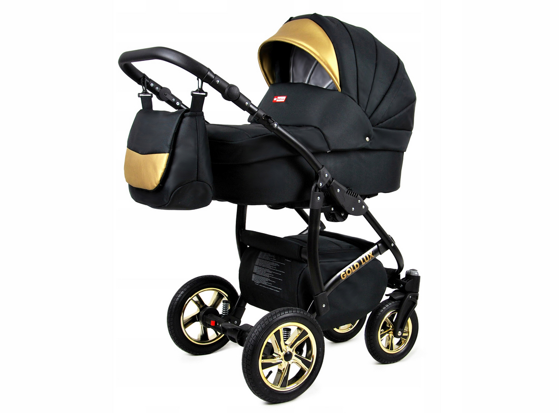 Kočárek 4v1 BabyLux Gold Lux Onyx