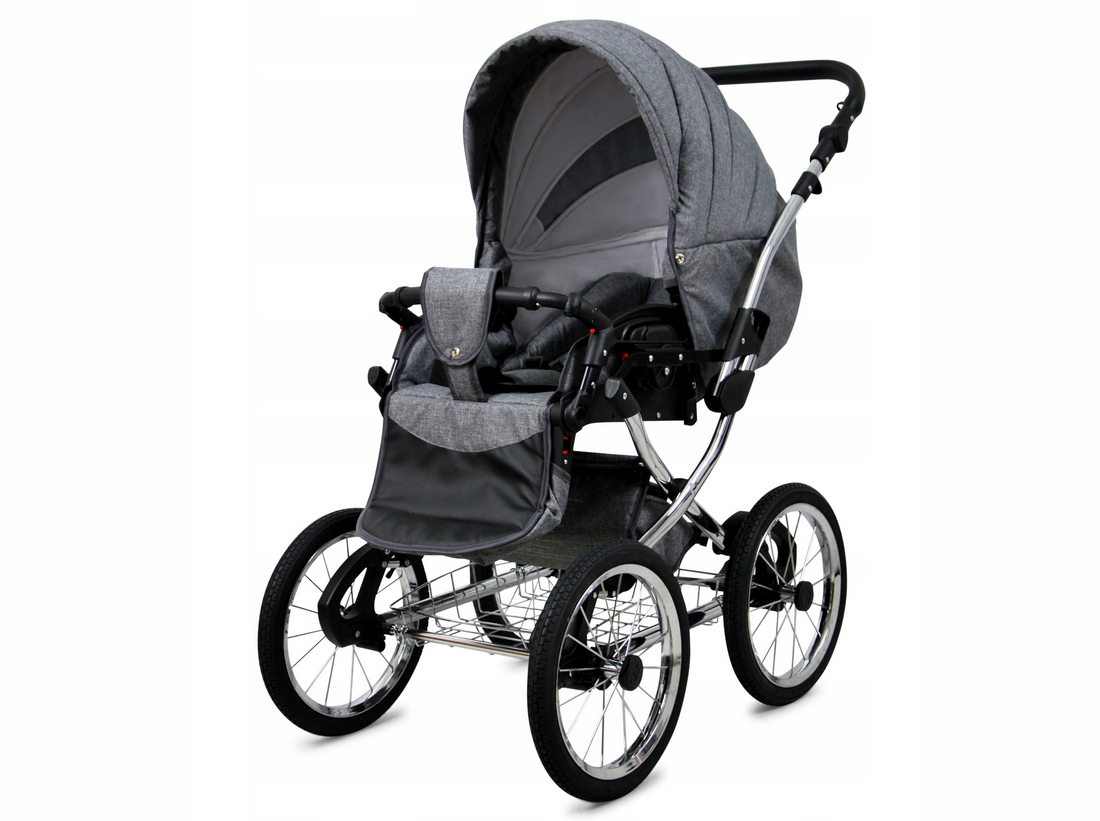 Kočárek 3v1 BabyLux Margaret Exclusive Grey Flex