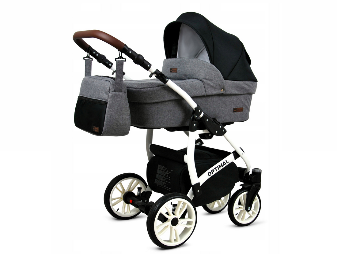 Kočárek 4v1 BabyLux Optimal Grey Flex Black