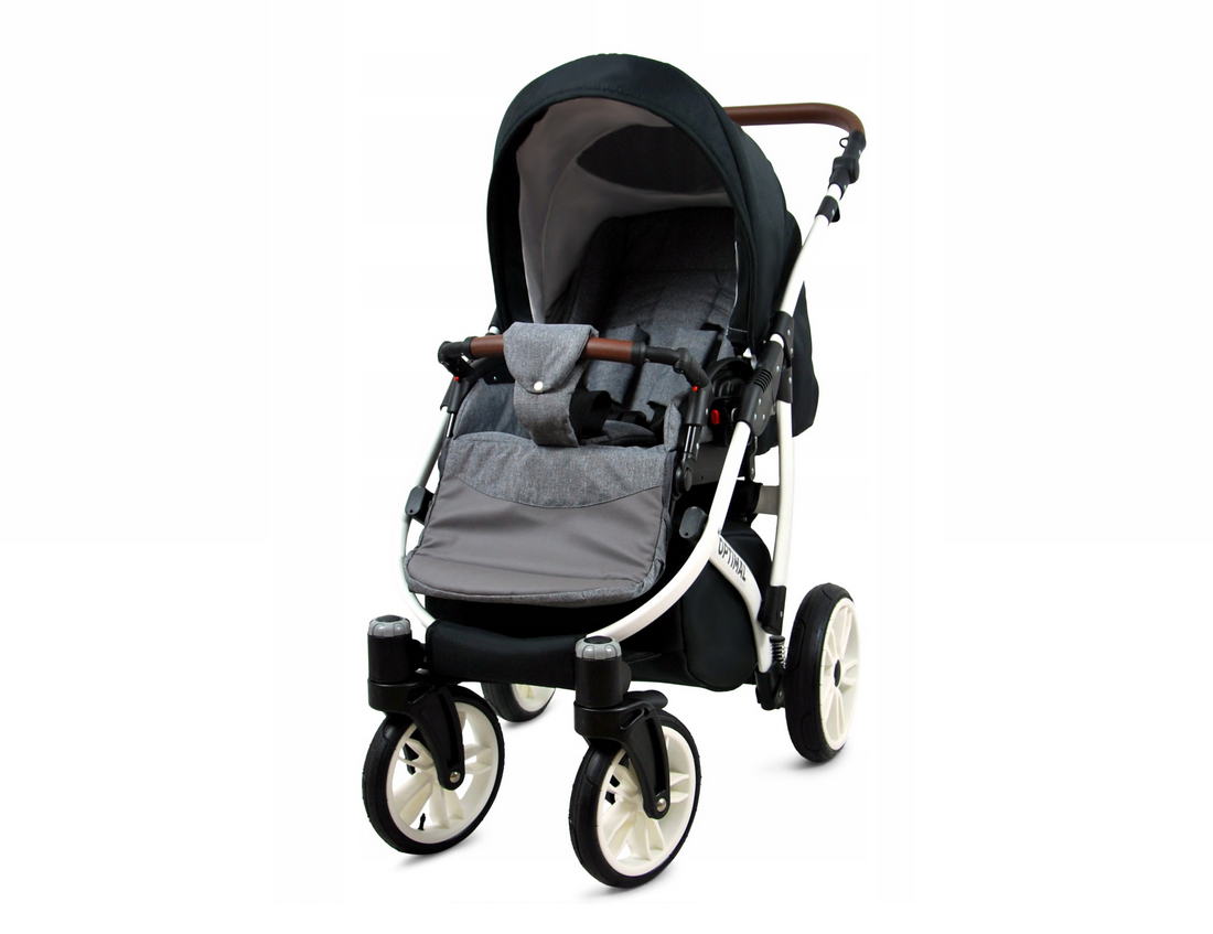 Kočárek 4v1 BabyLux Optimal Grey Flex Black