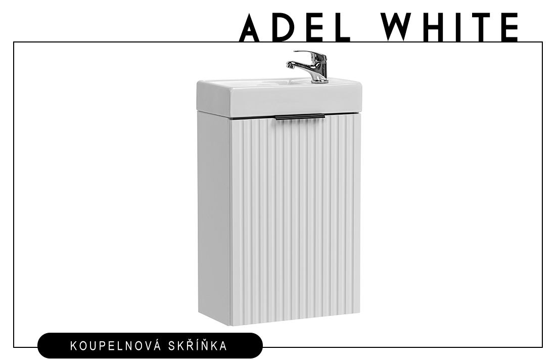 Koupelnová skříňka ADEL WHITE 40 cm + umyvadlo
