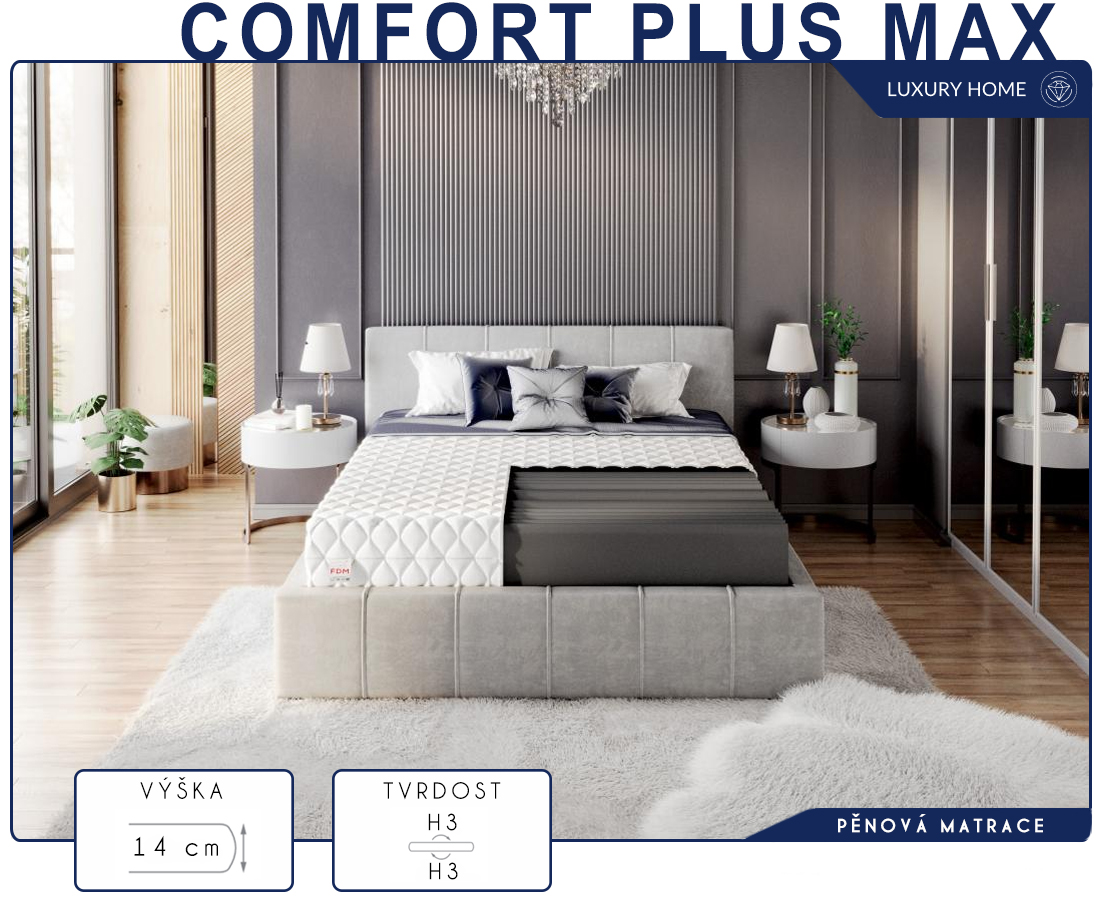 Pěnová matrace COMFORT PLUS MAX 160x200 cm 14 cm