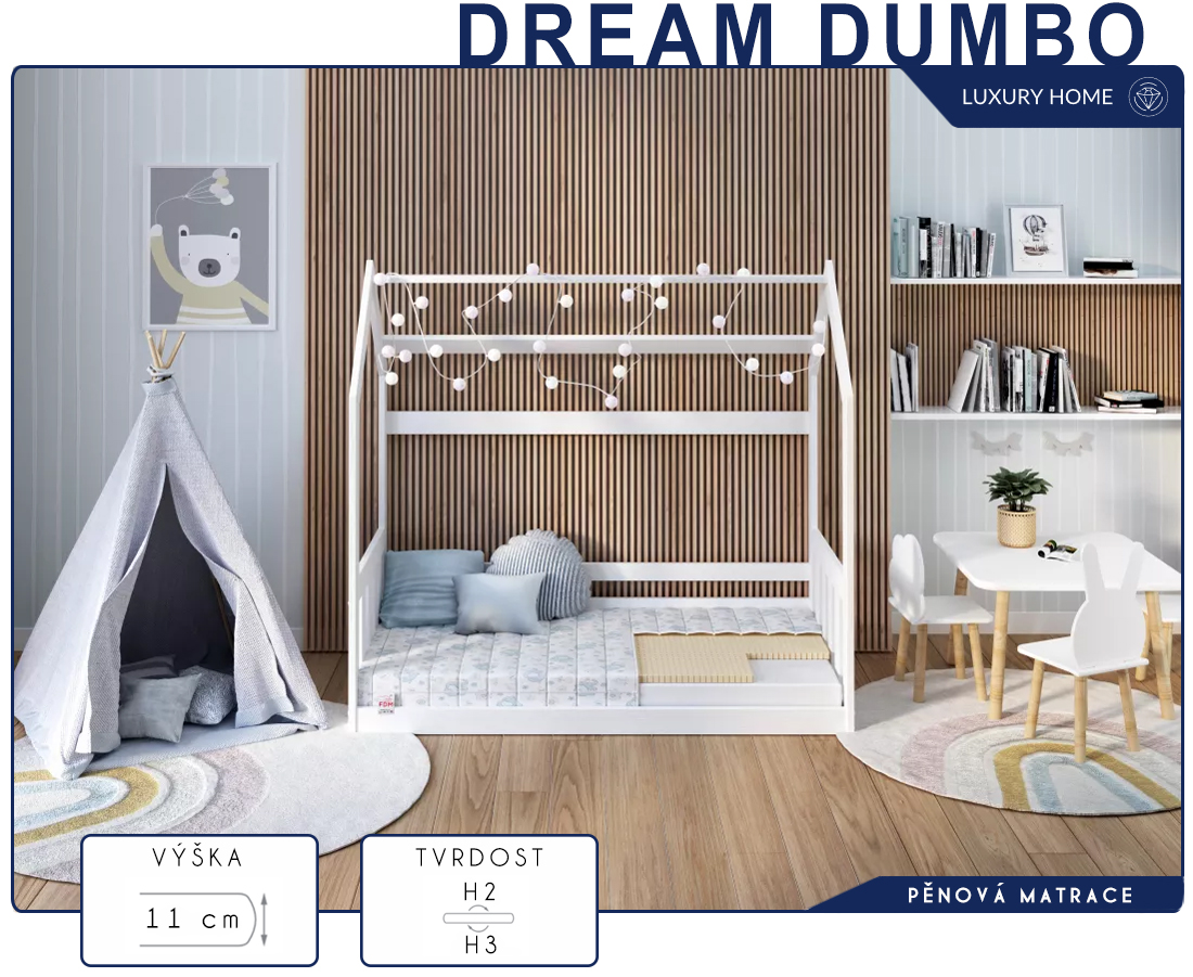 Dětská matrace DREAM DUMBO 90x200 cm
