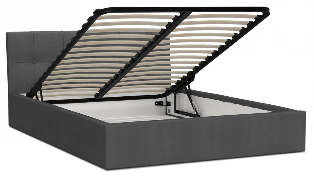 Čalouněná postel RINO 120x200 cm s kovovým roštem grafit