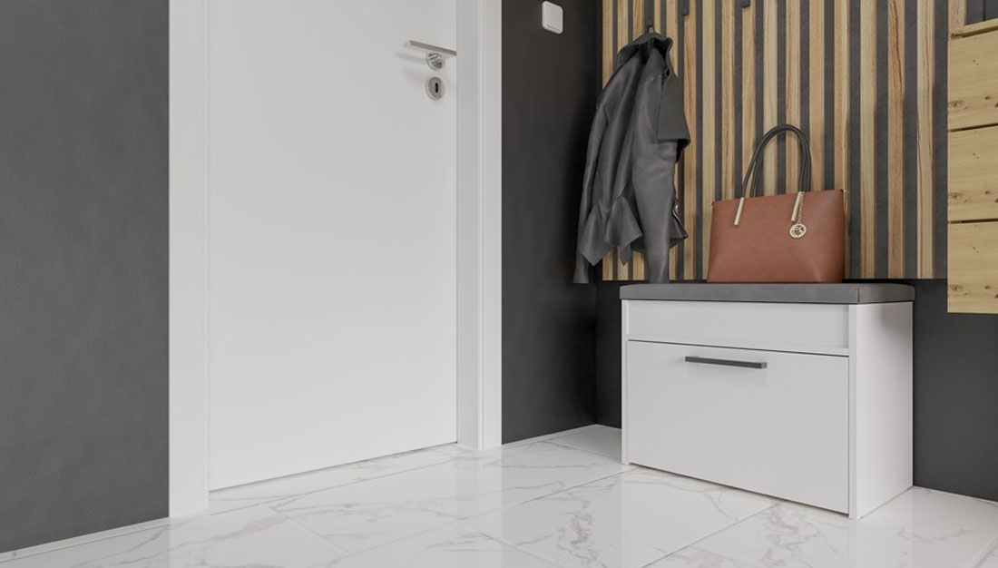 Botník s lavicí PARMA MINI BÍLÁ