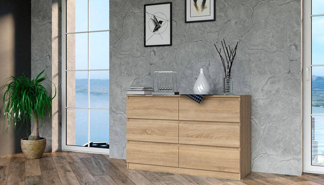 Komoda AURORA 400 DUB SONOMA matná