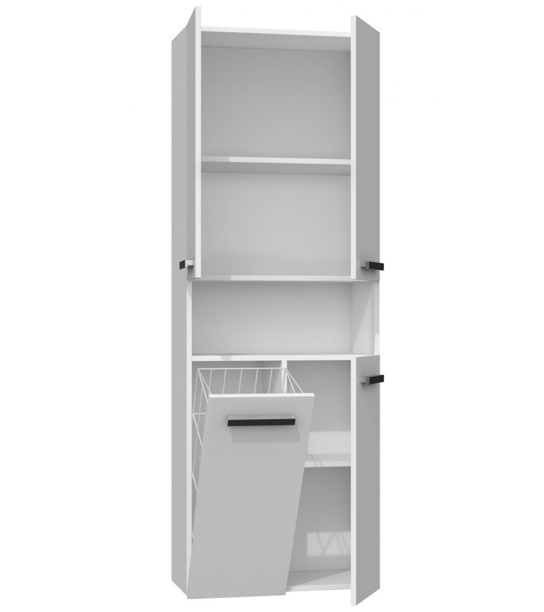 Koupelnová skříňka s policí NEL 1K DK BÍLÁ