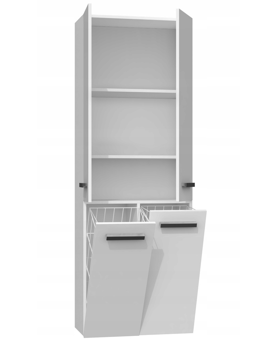 Koupelnová skříňka NEL 2K DD BÍLÁ LESK