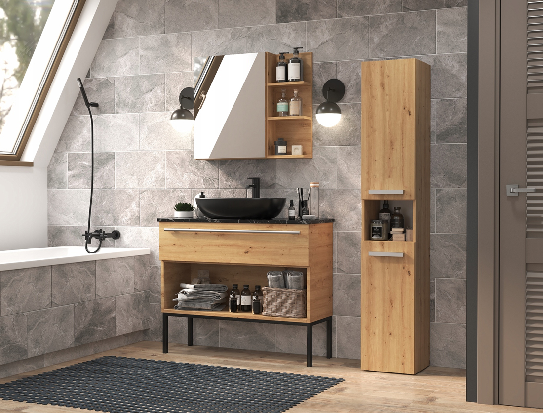 Kúpeľňová skrinka NEL 3 DUB ARTISAN