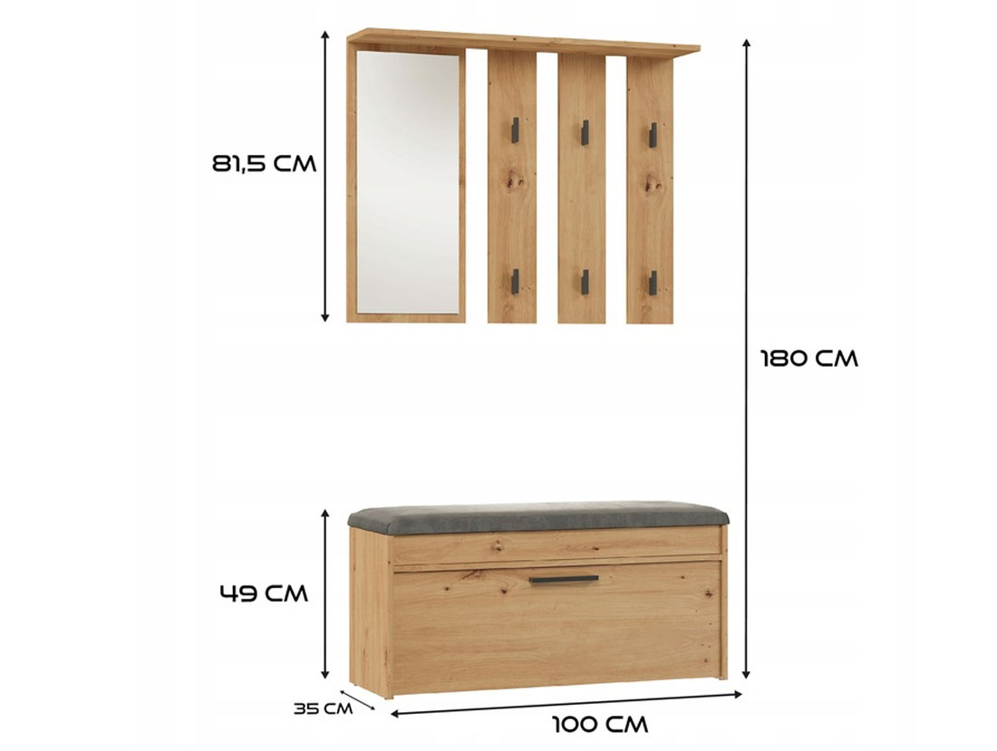 Predsieňová zostava PARMA dub artisan