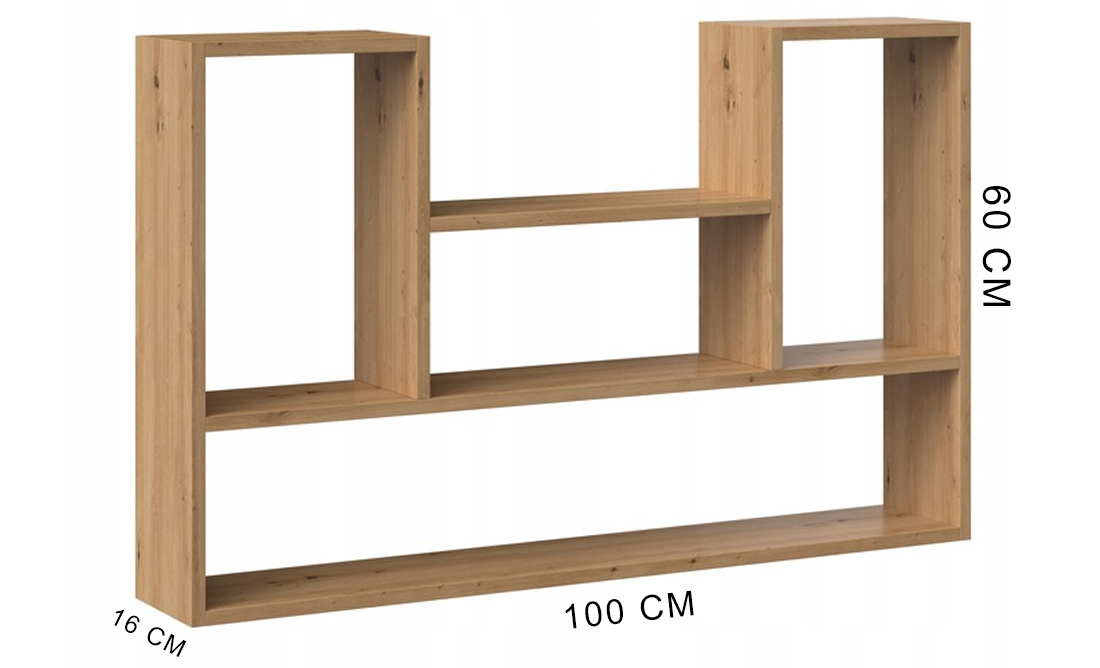 Nástěnná police BILBAO 4P dub artisan