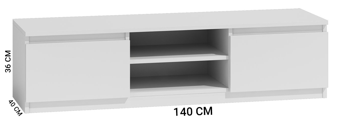 Televizní stolek RTV 140 ČERNÁ