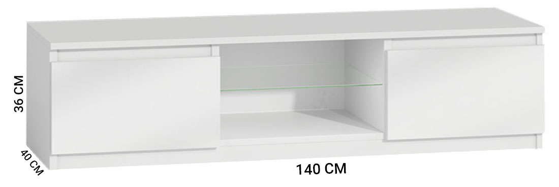 Televízny stolík RTV 140 BIELA