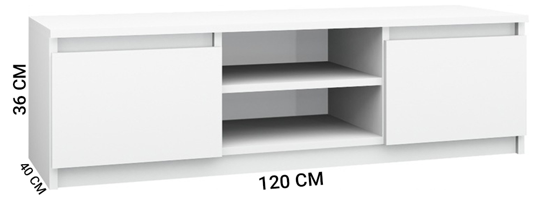 Televizní stolek RTV 120 BÍLÁ