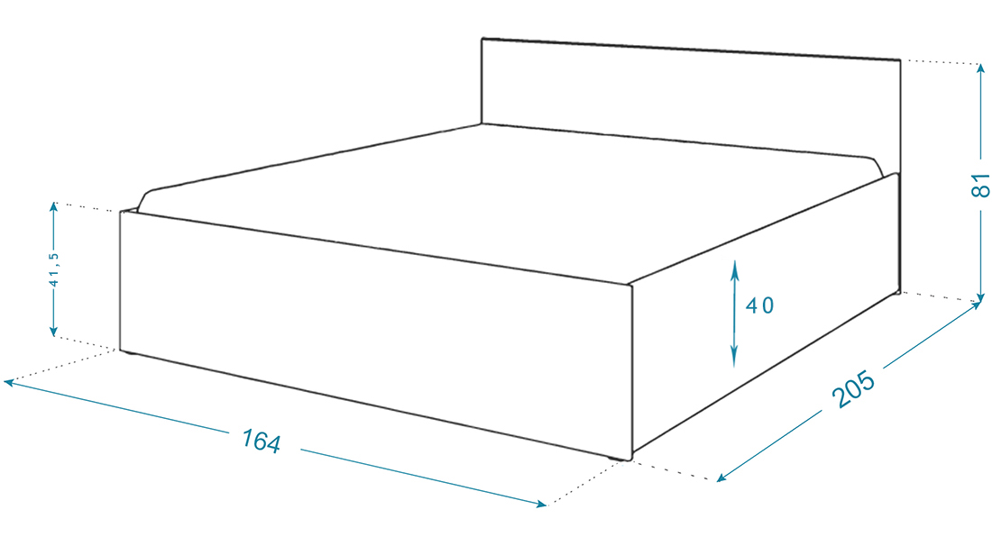 Manželská postel PANAMA KLASIK 160x200 + rošt DUB