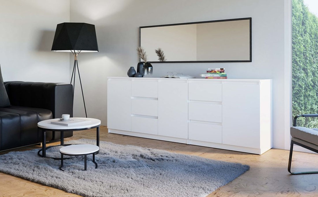 Komoda COSTA 1D3S/2D3S bílá