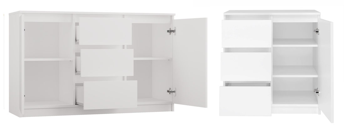 Komoda COSTA 1D3S/2D3S bílá