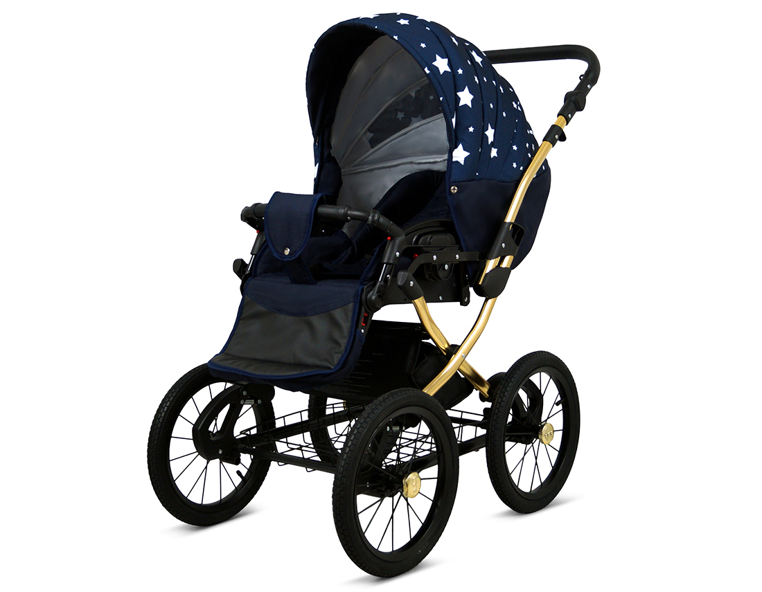 Kočárek 4v1 BabyLux Qbaro Black