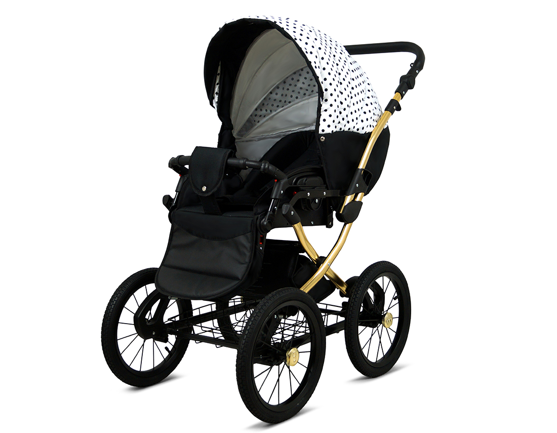 Kočárek 4v1 BabyLux Qbaro Black