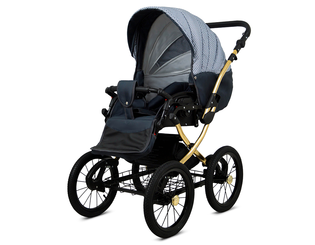 Kočárek 4v1 BabyLux Qbaro Black