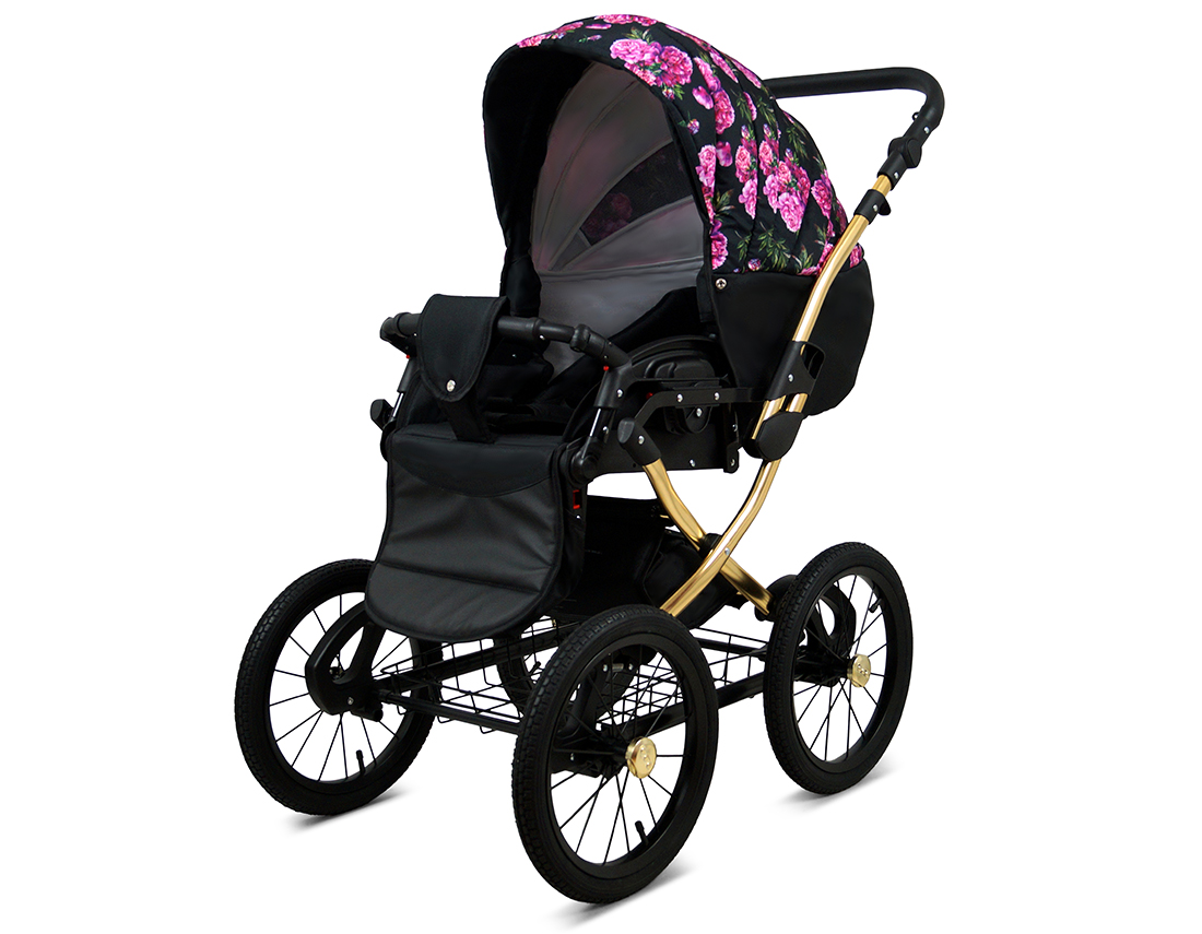 Kočárek 4v1 BabyLux Qbaro Black