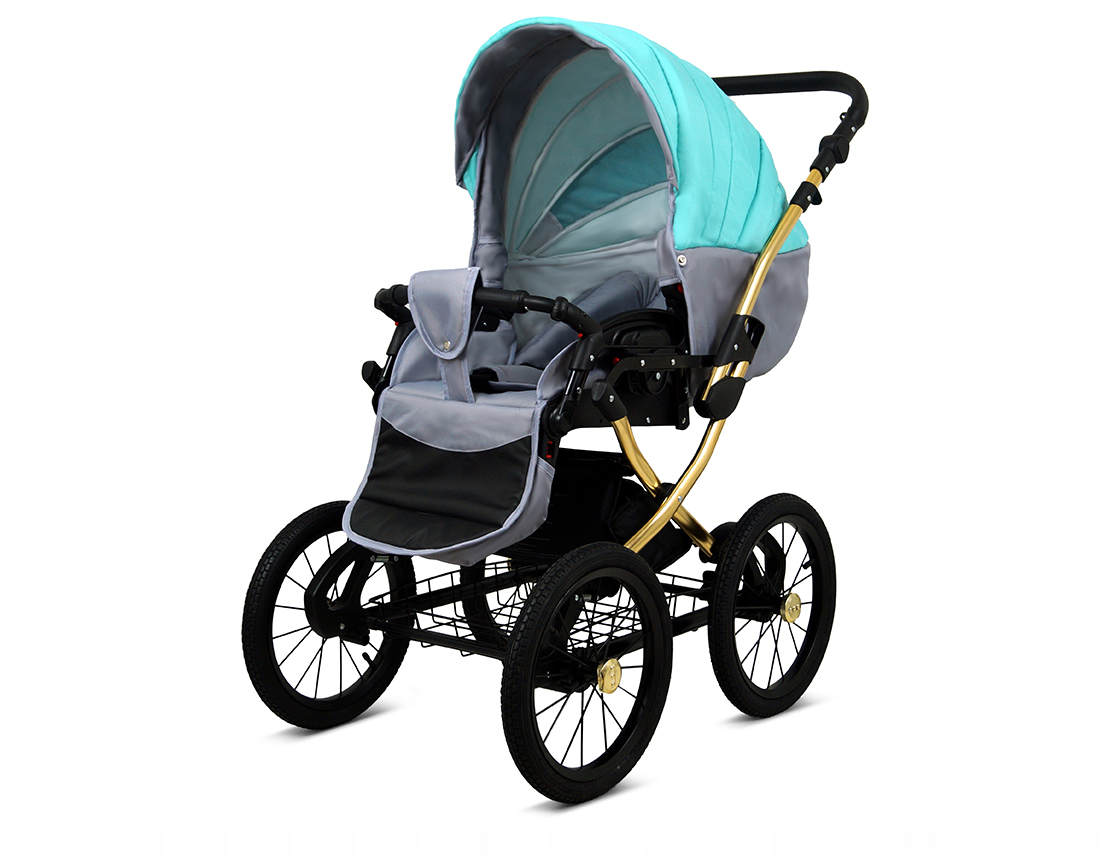 Kočárek 4v1 BabyLux Qbaro Black