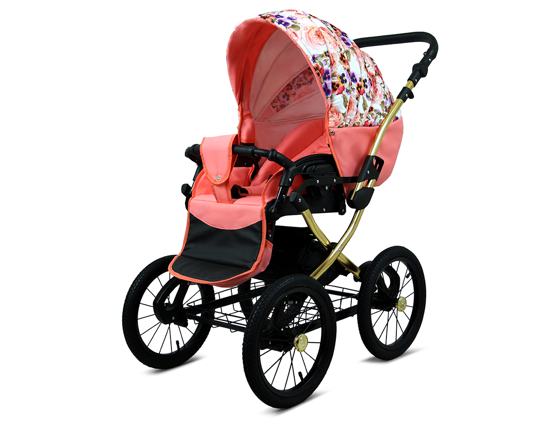 Kočárek 4v1 BabyLux Margaret Exclusive Wild Flowers