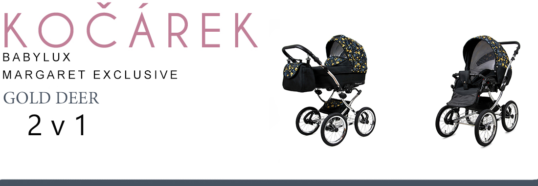 Kočárek 4v1 BabyLux Margaret Exclusive Wild Flowers