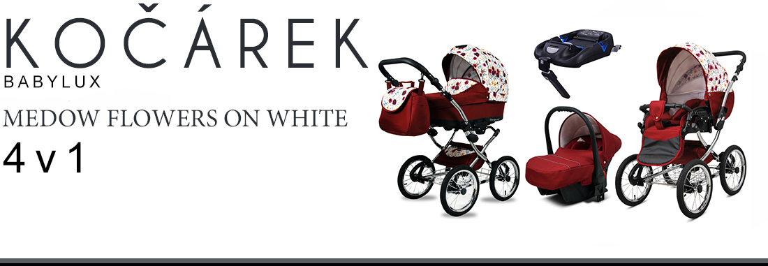 Kočárek 4v1 BabyLux Qbaro Black