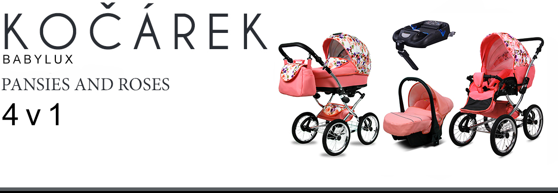Kočárek 4v1 BabyLux Qbaro Black