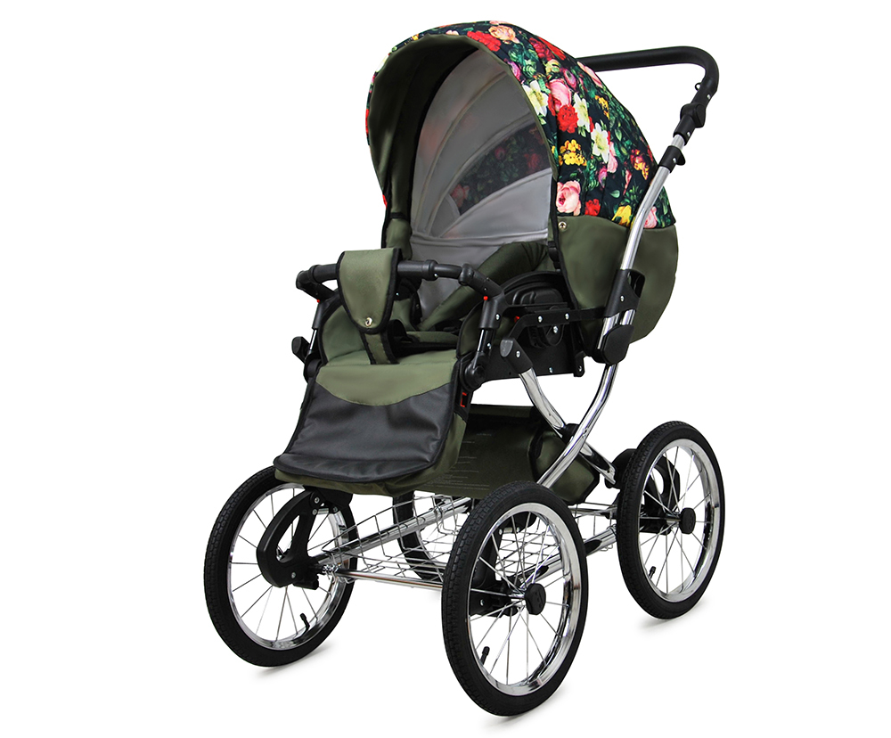 Kočárek 4v1 BabyLux Margaret Exclusive Wild Flowers