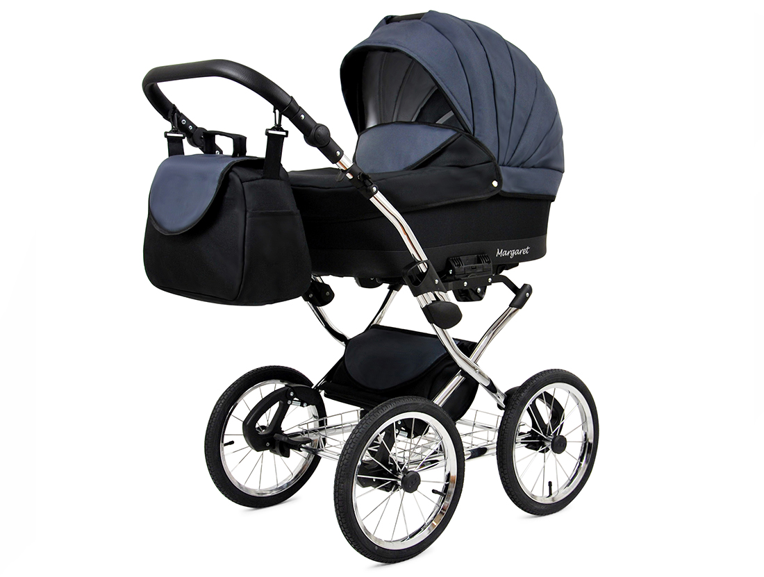 Kočárek 3v1 BabyLux Margaret Exclusive Grey Flex
