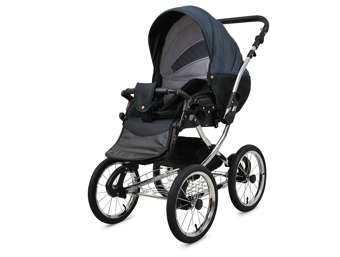 Kočárek 3v1 BabyLux Margaret Exclusive Grey Flex