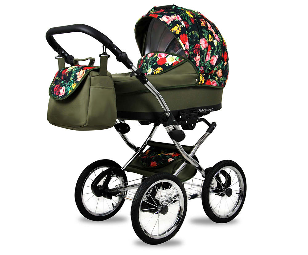 Kočárek 4v1 BabyLux Margaret Exclusive Wild Flowers